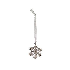 White Cubic Zirconia Silver Snowflake No.12